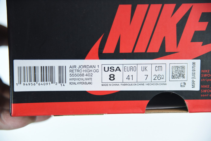 air jordan 1 high og “hyper royal” 555088-402
