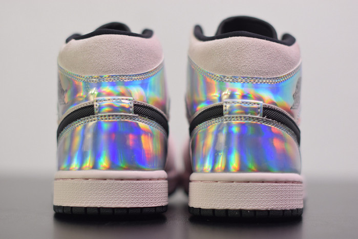 air jordan 1 mid dirty powder iridescent bq6472-602