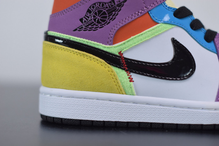 air jordan 1 mid se multi-color cw1140-100